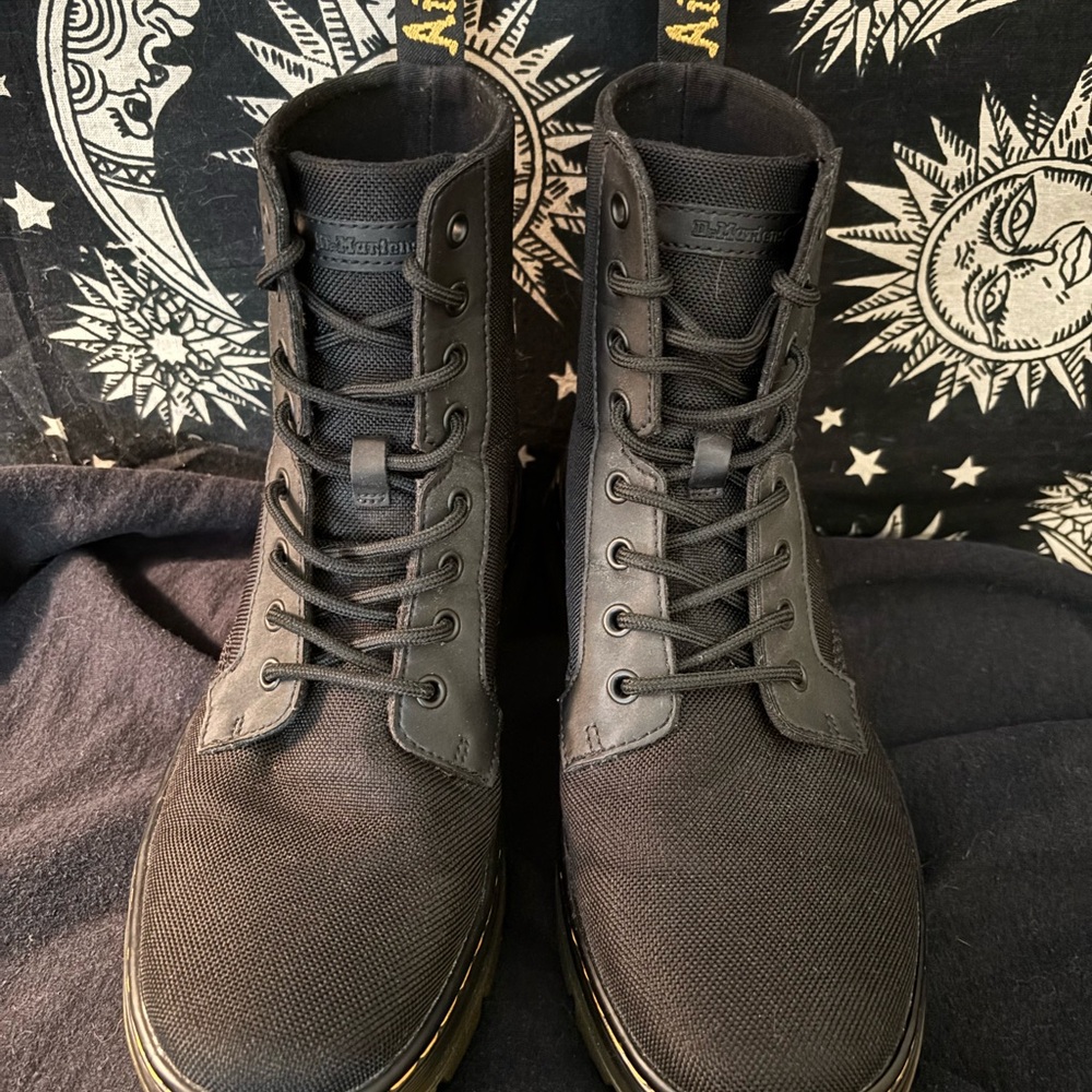 Dr. Martens Black Mesh Combat Boots size 9 - Picture 3 of 4